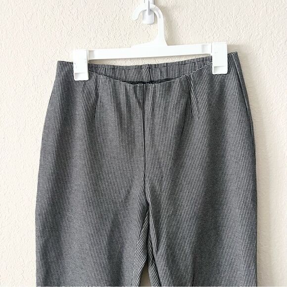 J. Jill Pull-On Pants Black White Slim Leg Ankle Stretch Ponte Knit Women's Sz S - Picture 2 of 7